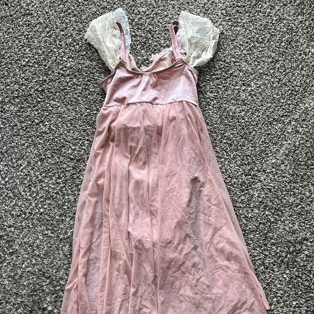 Weissman Pink White Lace Dance Dress, Girls Size SA Girlhoodcore Formal Floral - Picture 5 of 8